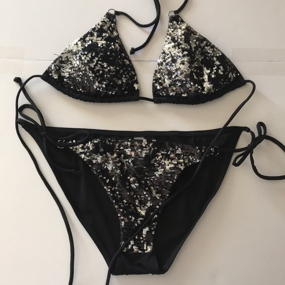 Victoria’s Secret black sequin bikini set